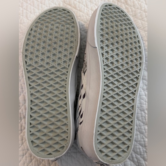 Vans Black/WhiteSlip-On, Custom Hand Drawn Design botanical theme, W Sz 9.5, M 8 - Picture 13 of 13